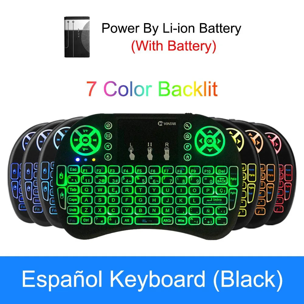 VONTAR i8 Wireless Keyboard Russian English Hebrew Version i8+ 2.4GHz  Air Mouse Touchpad Handheld for Android TV BOX  Mini PC