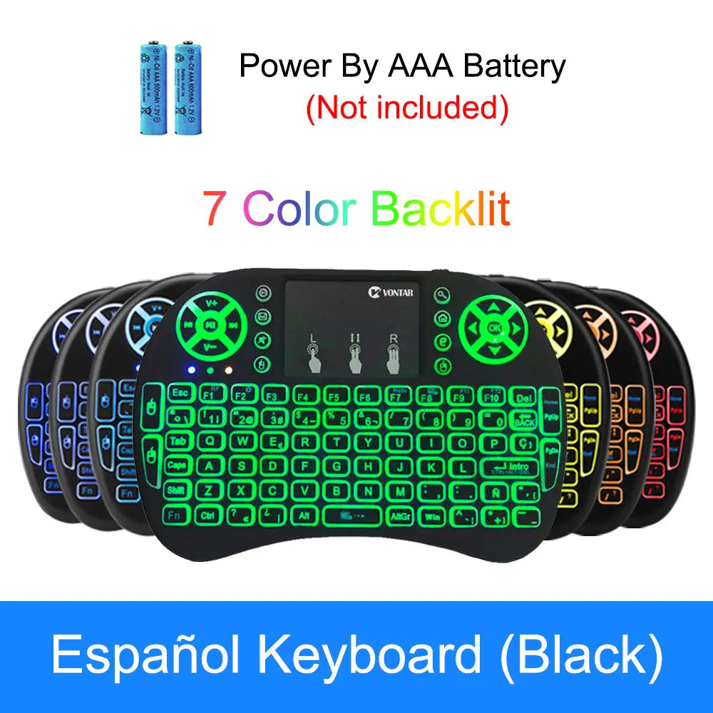 VONTAR i8 Wireless Keyboard Russian English Hebrew Version i8+ 2.4GHz  Air Mouse Touchpad Handheld for Android TV BOX  Mini PC