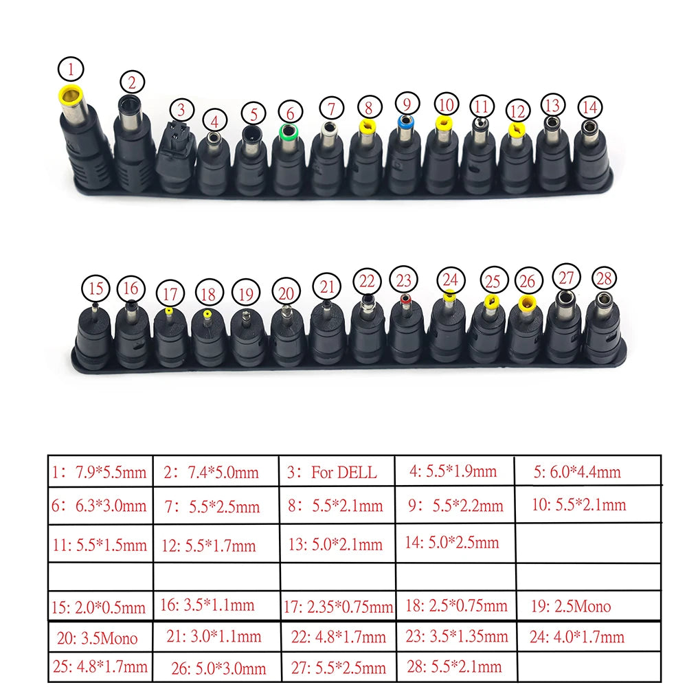 96W Universal PortableAC Laptop Power Adapter 12V 15V 16V 18V 19V 4.5A 20V 24V Charger For Dell Toshiba Hp Asus Acer Sony Lenovo