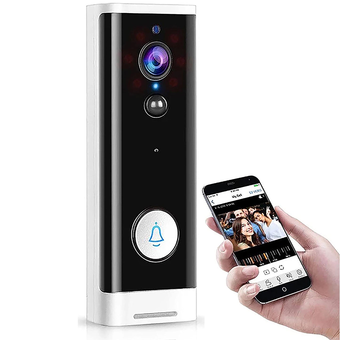 Smart Home Doorbell Camera WIFI Intercom HD Wireless Doorbell Camera, Motion Detection, Night Vision,Two-Way Audio Doorbell