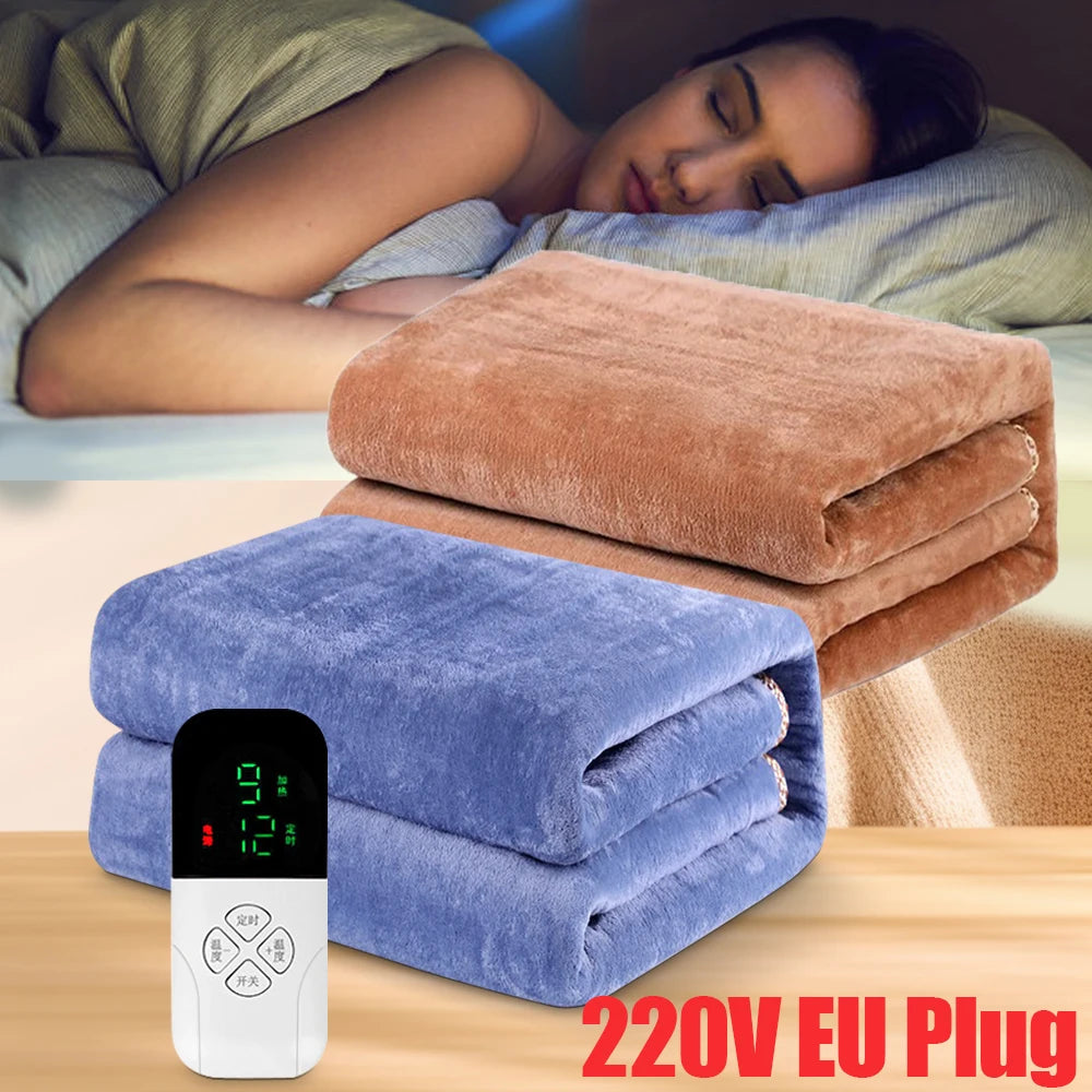 220V Electric Blanket Sheet Intelligent Control Thicken Security Electric Heating Thermostat Blanket Body Warm Electric Mattress